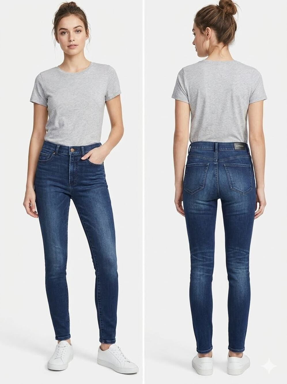 Express Skinny High Rise Stretch Women's Jeans - 6R 27W x 28L - Blue